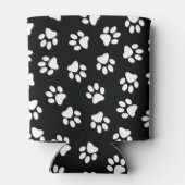 前足、犬の前足、白い前足のパターン 缶クーラー (裏面)