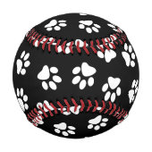 前足、犬の前足、白い前足のパターン 野球ボール (裏面)