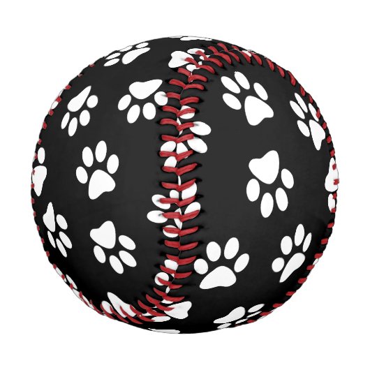 前足、犬の前足、白い前足のパターン 野球ボール (アングル)