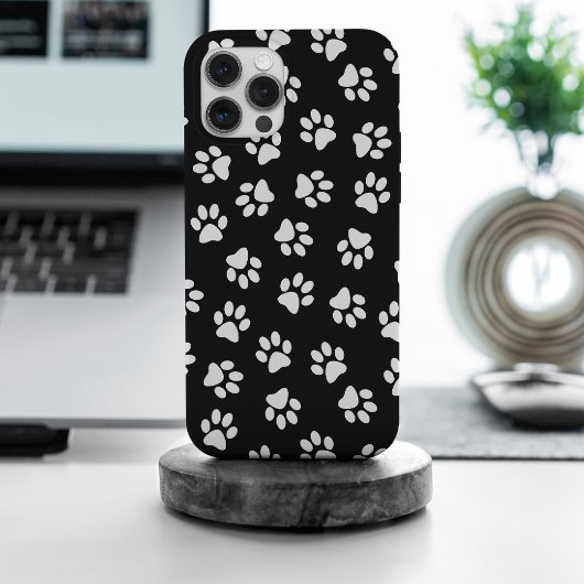 前足、犬の前足、白い前足のパターン Case-Mate iPhoneケース
