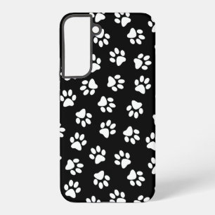 前足、犬の前足、白い前足のパターン SAMSUNG GALAXY S22+ケース
