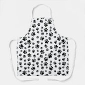 前足、犬の前足、白黒のパターン エプロン (正面)
