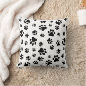 前足、犬の前足、白黒のパターン クッション (ブランケット)