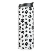 前足、犬の前足、白黒のパターン タンブラー (回転左)