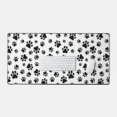 前足、犬の前足、白黒のパターン デスクマット (キーボード&マウス)