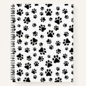 前足、犬の前足、白黒のパターン ノートブック (正面)