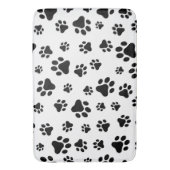 前足、犬の前足、白黒のパターン バスマット (正面縦)