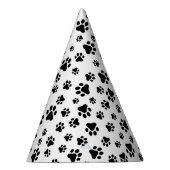 前足、犬の前足、白黒のパターン パーティーハット (右)