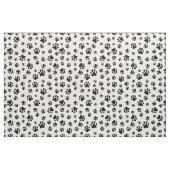 前足、犬の前足、白黒のパターン ファブリック (ファットクウォーター)