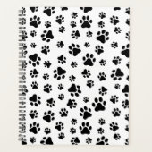 前足、犬の前足、白黒のパターン プランナー手帳 (正面)