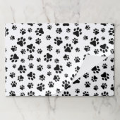 前足、犬の前足、白黒のパターン ペーパーパッド (折り畳み)