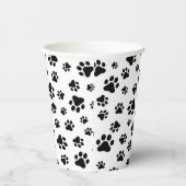 前足、犬の前足、白黒のパターン 紙コップ (右)
