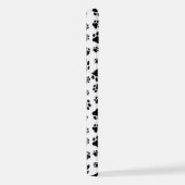 前足、犬の前足、白黒のパターン iPhoneケース (右側面)