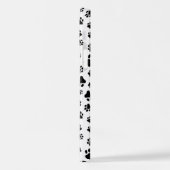 前足、犬の前足、白黒のパターン iPhoneケース (左側面)