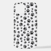 前足、犬の前足、白黒のパターン iPhoneケース (裏面)