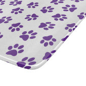 前足、犬の前足、紫の前足のパターン カッティングボード (角)