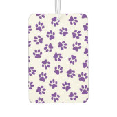 前足、犬の前足、紫の前足のパターン カーエアーフレッシュナー (裏面)