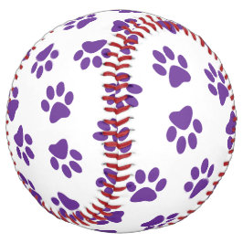 前足、犬の前足、紫の前足のパターン ソフトボール