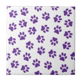 前足、犬の前足、紫の前足のパターン タイル (正面)