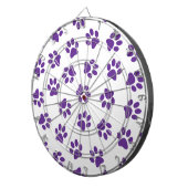 前足、犬の前足、紫の前足のパターン ダーツボード (正面右)