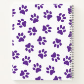 前足、犬の前足、紫の前足のパターン ノートブック (裏面)