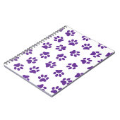 前足、犬の前足、紫の前足のパターン ノートブック (左側)