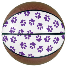 前足、犬の前足、紫の前足のパターン バスケットボール