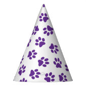 前足、犬の前足、紫の前足のパターン パーティーハット (左)