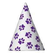前足、犬の前足、紫の前足のパターン パーティーハット (右)