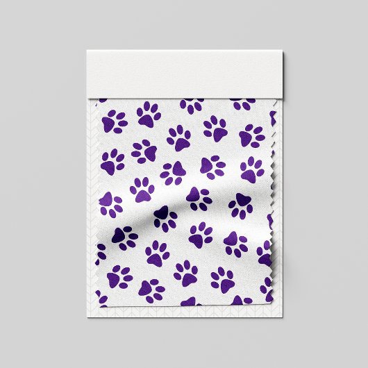 前足、犬の前足、紫の前足のパターン ファブリック