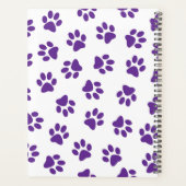 前足、犬の前足、紫の前足のパターン プランナー手帳 (裏面)