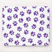 前足、犬の前足、紫の前足のパターン マウスパッド (正面)