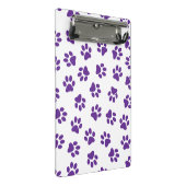 前足、犬の前足、紫の前足のパターン ミニクリップボード (アングル)
