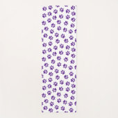 前足、犬の前足、紫の前足のパターン ヨガマット (正面)