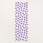 前足、犬の前足、紫の前足のパターン ヨガマット (裏面)