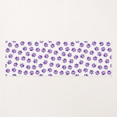 前足、犬の前足、紫の前足のパターン ヨガマット (正面(横))