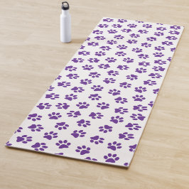 前足、犬の前足、紫の前足のパターン ヨガマット