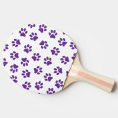 前足、犬の前足、紫の前足のパターン 卓球ラケット (横)