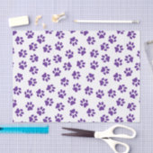 前足、犬の前足、紫の前足のパターン 薄葉紙 (クラフト)