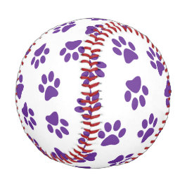 前足、犬の前足、紫の前足のパターン 野球ボール