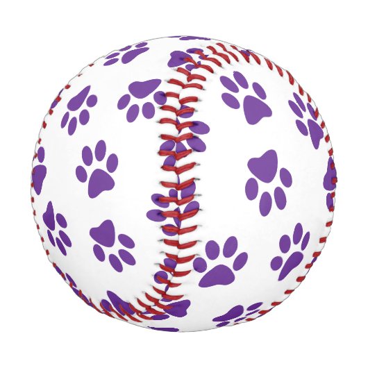 前足、犬の前足、紫の前足のパターン 野球ボール (アングル)