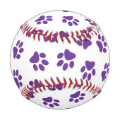 前足、犬の前足、紫の前足のパターン 野球ボール (正面)