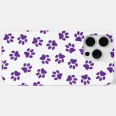 前足、犬の前足、紫の前足のパターン Case-Mate iPhoneケース (裏面 (横))