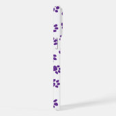 前足、犬の前足、紫の前足のパターン iPhoneケース (右側面)