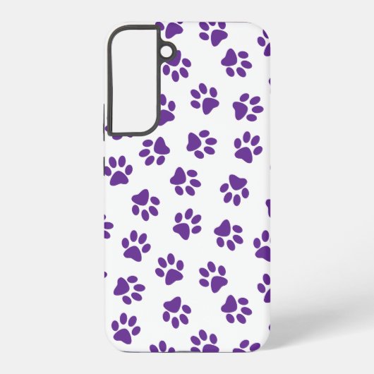 前足、犬の前足、紫の前足のパターン SAMSUNG GALAXYケース (裏面)