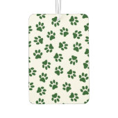 前足、犬の前足、緑の前足のパターン カーエアーフレッシュナー (裏面)