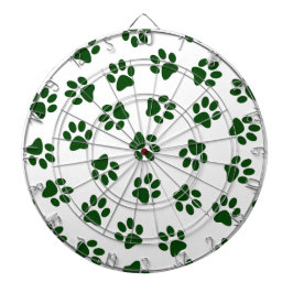 前足、犬の前足、緑の前足のパターン ダーツボード