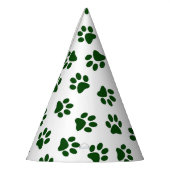 前足、犬の前足、緑の前足のパターン パーティーハット (左)