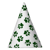 前足、犬の前足、緑の前足のパターン パーティーハット (右)