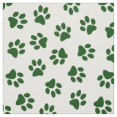 前足、犬の前足、緑の前足のパターン ファブリック (見本)